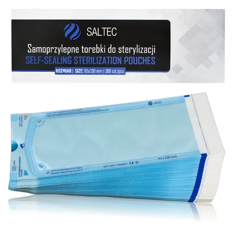 Torebki do sterylizacji 90x230mm SALTEC - 200 szt.