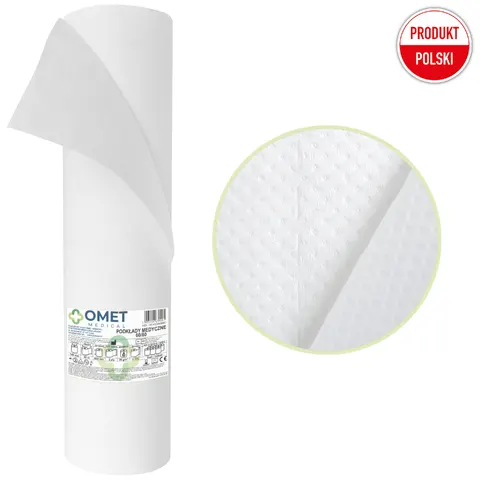 Prześcieradło podkład celulozowy 60cm x 80m 2W OMET MEDICAL - 1 szt.