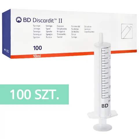 BD Discardit II Strzykawka 10ml 2-częściowa LUER - 100 szt.