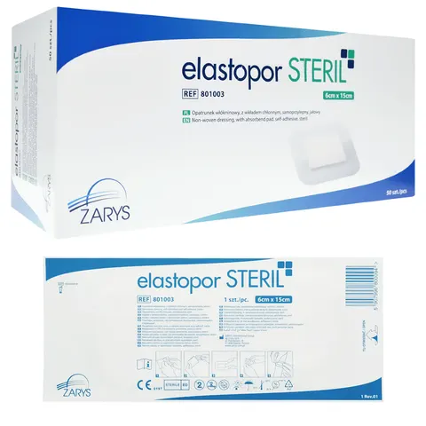 elastopor STERIL Plaster z opatrunkiem chłonnym 6x15 cm - 50 szt.