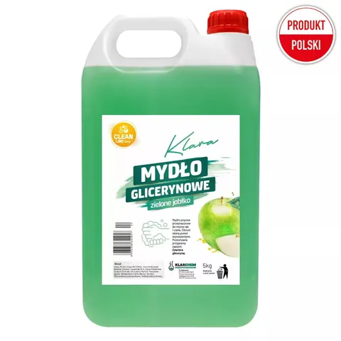 Glicerynowe mydło do rąk i ciała Klara ZIELONE JABŁKO - 5L