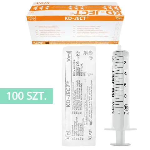 KD-JECT® Strzykawka 10ml 2-częściowa LUER - 100 szt.