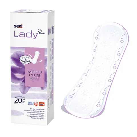 Seni Lady Slim MICRO PLUS - Wkładki urologiczne anatomiczne 20 szt. (Chłonność: 1,5/6)