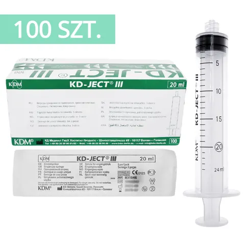 KD-JECT® III Strzykawka 20ml 3-częściowa LUER LOCK - 100 szt. (REF: 831946)