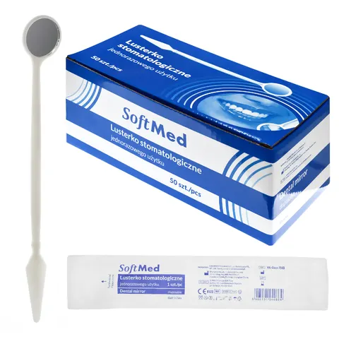 Lusterko stomatologiczne - szpatułka sterylne j.u. SoftMed - 50 szt.