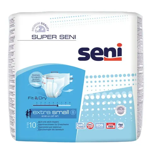 Seni Super Seni Pieluchomajtki Rozmiar XS 10 szt.
