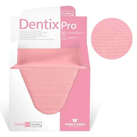 DentixPro CLASSIC Serwety stomatologiczne składane 33x48cm RÓŻOWY - 80 szt. / REF: CLASSICSKŁ/R