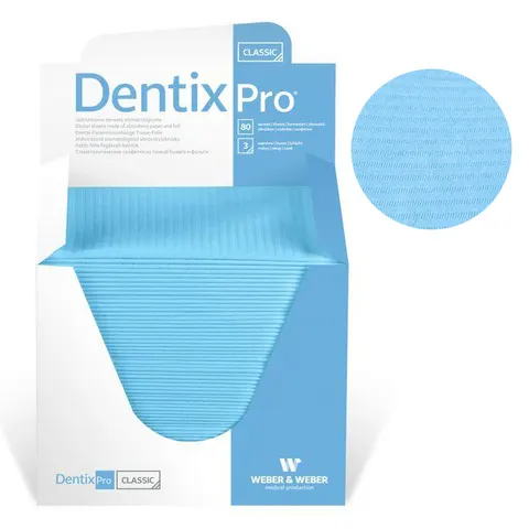 DentixPro CLASSIC Serwety stomatologiczne składane 33x48cm NIEBIESKI - 80 szt. / REF: CLASSICSKŁ/N