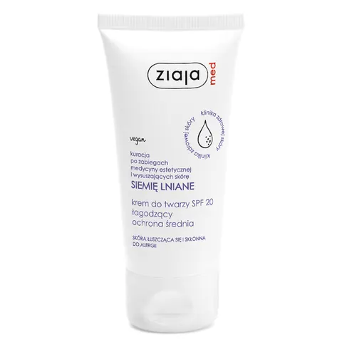Ziaja MED SIEMIĘ LNIANE krem do twarzy SPF20 łagodzący 50ml