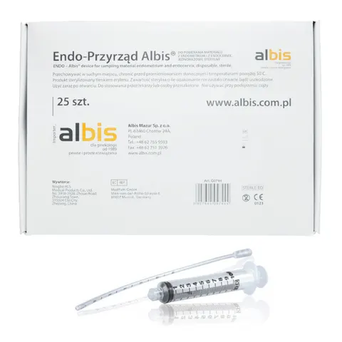 Endo-Przyrząd do pobierania materiału z endometrium i z endocervix ALBIS - 25 szt. / REF: G0744 ENDOSAMPLER