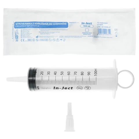 Strzykawka do cewnikowania Janeta 100ml INTERGOS + 1 końcówka - 1 szt.