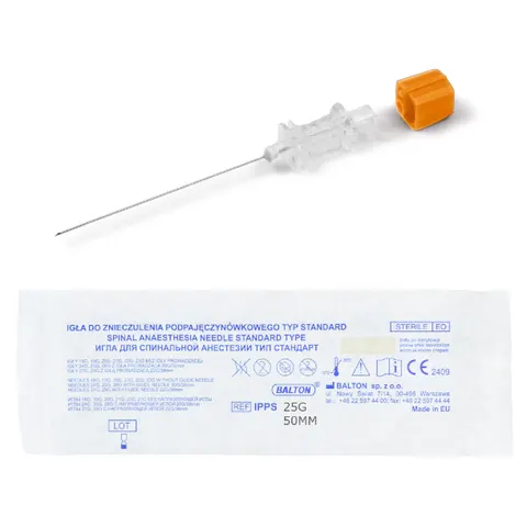 Igła do nakłuć lędźwiowych punkcji BALTON 25G 0,50x50mm STANDARD - 1 szt. | REF: IPPS25G50