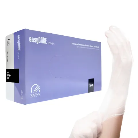 Rękawiczki lateksowe easyCare rozm. S - 100 szt. PUDROWANE / REF: RLP03S