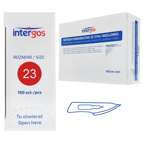 Ostrza chirurgiczne Intergos 100 szt. - NR 23