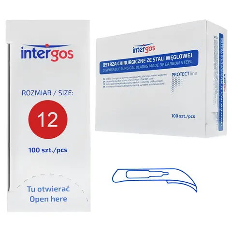 Ostrza chirurgiczne Intergos 100 szt. - NR 12