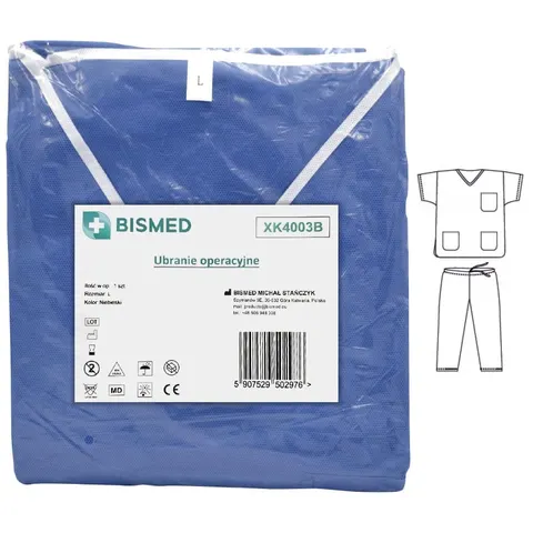 Komplet operacyjny zabiegowy bluza + spodnie L - 1 szt. | BISMED REF: XK4003B