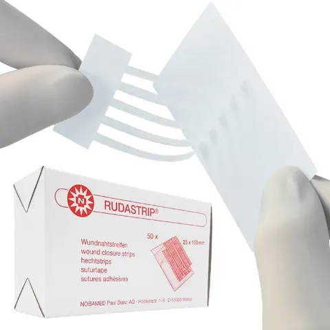 RUDASTRIP Paski do zamykania ran 25 x 100mm - 50 BLISTRÓW