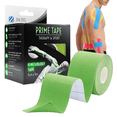 Prime Tape Taśma do kinesiotapingu 5cm x 5m ZIELONA