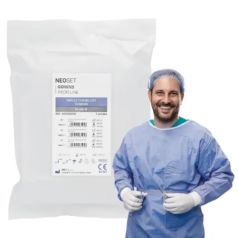 Fartuch chirurgiczny STANDARD sterylny rozmiar M - NEOSET PROFI LINE | REF: NOG00220