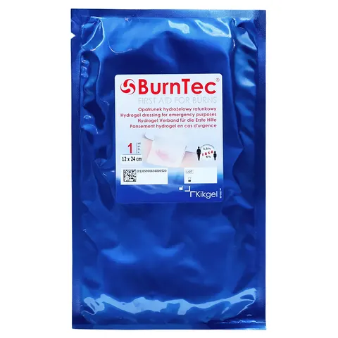 BurnTec 12x24 cm Opatrunek hydrożelowy ratowniczy WZMOCNIONY