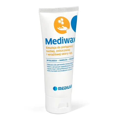 Krem MEDIWAX 75ml emulsja do pielęgnacji zniszczonej skóry raz z woskiem pszczelim tuba Medilab REF: 7320