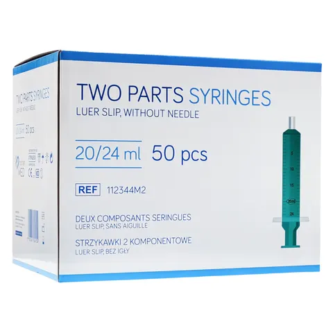 POLNET Strzykawka 20ml 2-częściowa LUER - 50 szt. | REF: 112344M2