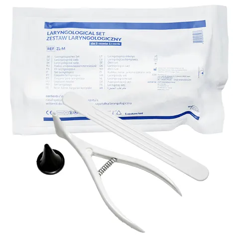 Zestaw laryngologiczny M 2mm do badania ucha, nosa, gardła Zarys