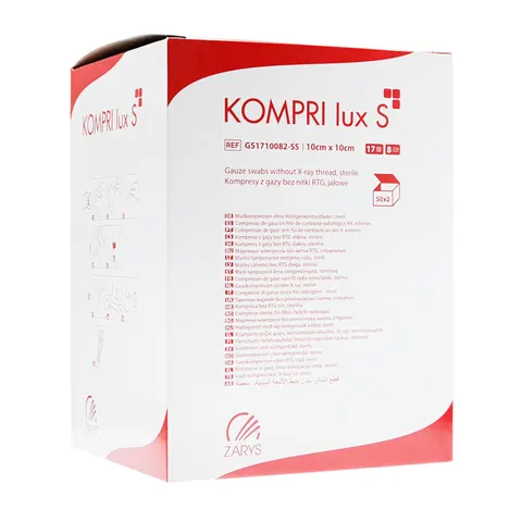 Kompresy gazowe jałowe 10 x 10 cm x 2 szt box 17N8W