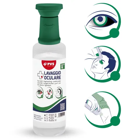 PVS Aparat do płukania oka (sól fizjologiczna - NaCl 0,9%) 500ml | REF: ACQ414
