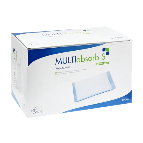 MULTIabsorb S kompres wysokochłonny 20x40cm jałowy 8 szt. | REF: ABD2040-S