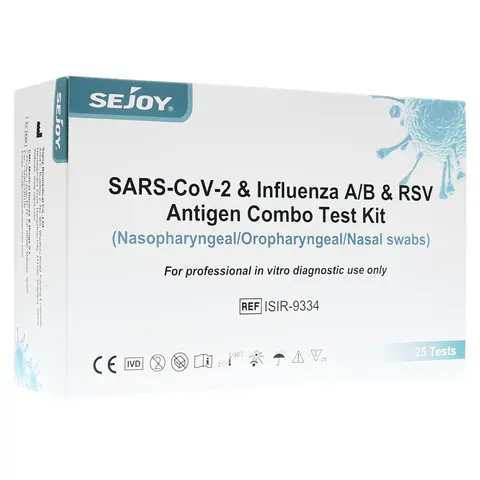 SEJOY® Test combo 4w1 - grypa A/B + COVID-19 + RSV - 25 sztuk