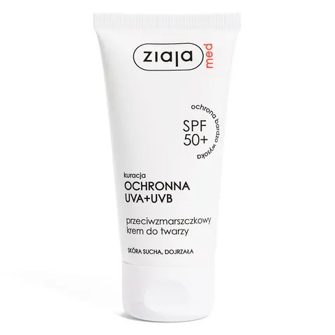 Ziaja MED kuracja UVA+UVB krem do twarzy SPF50 przeciwzmarszczkowy 50ml