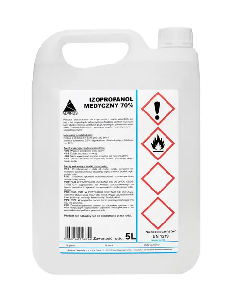 ALPINUS Izopropanol medyczny 70% IPA 5L