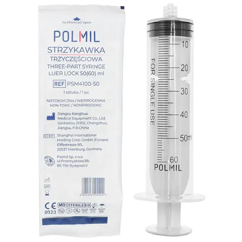 Strzykawka do pomp infuzyjnych 50ml POLMIL - 1 szt. | REF: PSM4100-50