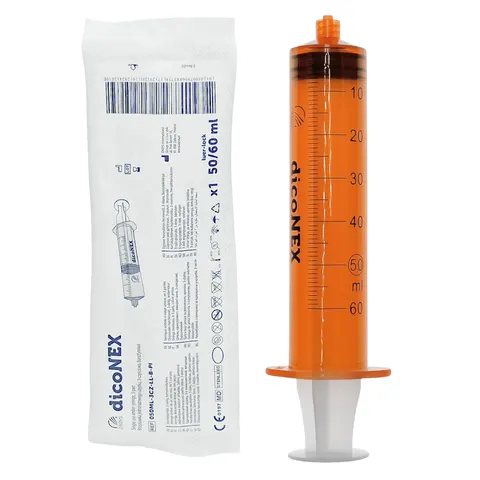 dicoNEX Strzykawka bursztynowa do pomp infuzyjnych 50ml - 1 szt. | REF: 050ML-3CZ-LL-B-PI