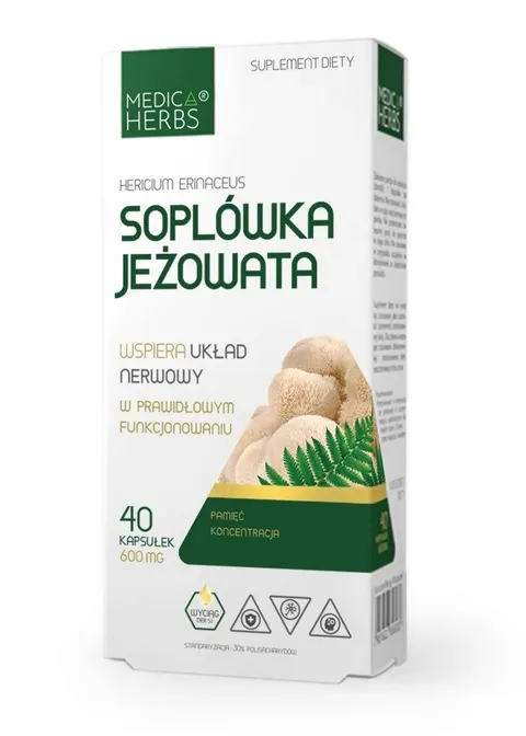 Medica herbs soplówka jeżowata 600mg 40 kapsułek