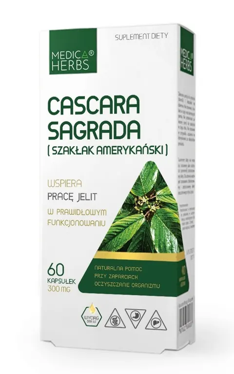 Medica herbs cascara sagrada 300mg 60 caps.
