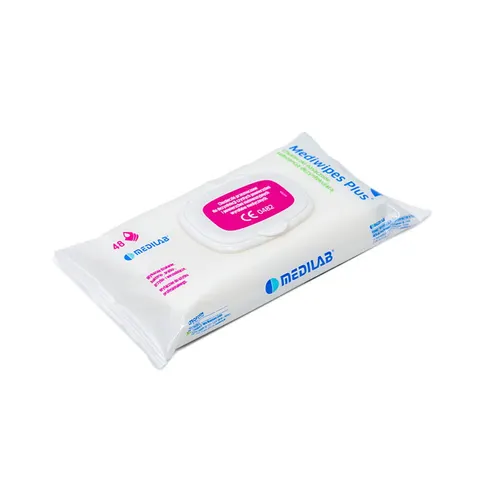 Mediwipes PLUS flowpack a'48szt chusteczki alkoholowe do dezynfekcji powierzchni Medilab