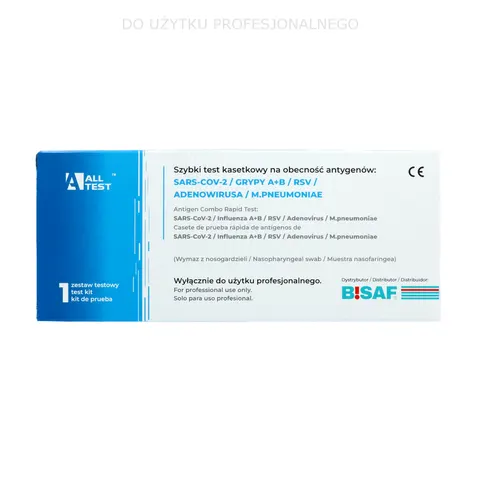 Test COMBO 6w1 | oddechowe | SARS-CoV-2 | Grypa A+B | RSV | Adenowirus - 1 szt.