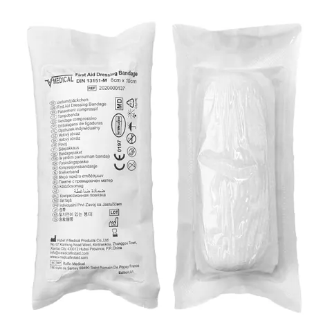 Opatrunek indywidualny typ M sterylny 8cm x 10cm x 4m | REF: 2020000137