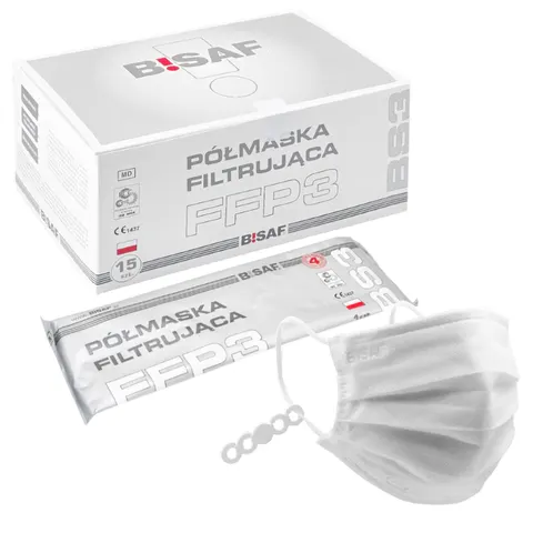 BISAF Maska medyczna FFP3 BS3 15 szt. - 1 op.