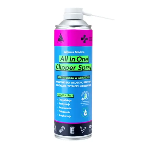 All in One Clipper Spray - Środek do dezynfekcji i konserwacji narzędzi tnących 500ml
