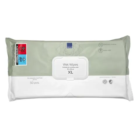 ABENA Chusteczki nawilżane bezzapachowe XXL 30x30cm - 50 szt. | REF: 1999918131