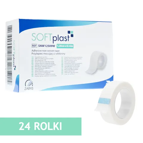 SOFTplast Przylepiec włókninowy 1,25cm x 9,14m - 24 szt.