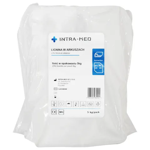 Lignina w arkuszach wata celulozowa 40x60cm INTRA-MED - 5kg | REF: ILA/5/60/40