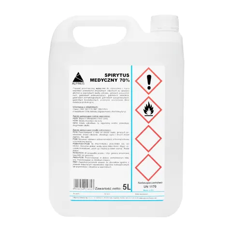 ALPINUS Spirytus medyczny 70% (alkohol etylowy) 5L