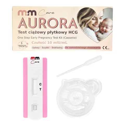 AURORA Test ciążowy płytkowy HCG 10 mlU/ml | REF: HCGC40B-1B