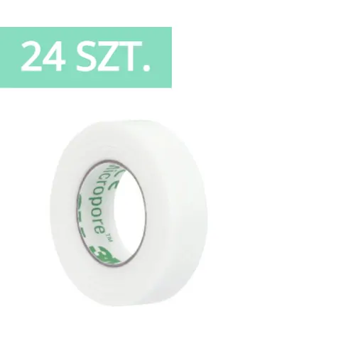 3M Micropore™ Przylepiec papierowy 1,25cm x 9,1m BIAŁY - 24 szt.