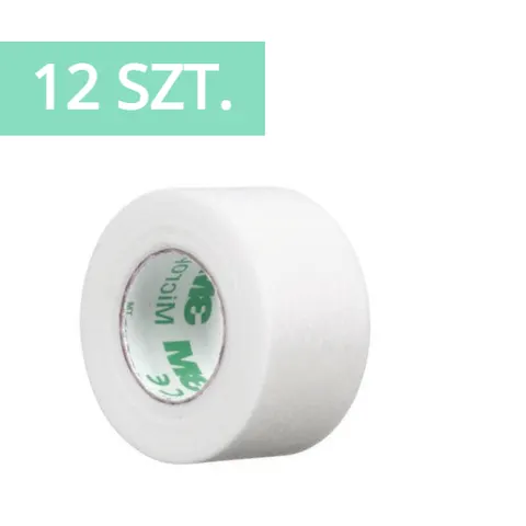 3M Micropore™ Przylepiec papierowy 2,5cm x 9,1m BIAŁY - 12 szt.