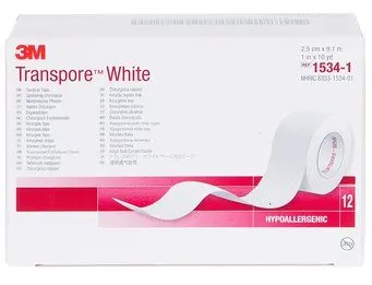 3M Transpore™ White Przylepiec włókninowy 2,50 cm x 9,1 m - 1 szt.